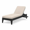 Tumbona de ratán sintético con cojín ajustable Poliéster Negro/Beige