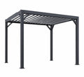 Pérgola de Aluminio Exterior Gris 3x3 m