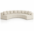 Sofá modular curvo de pana beige