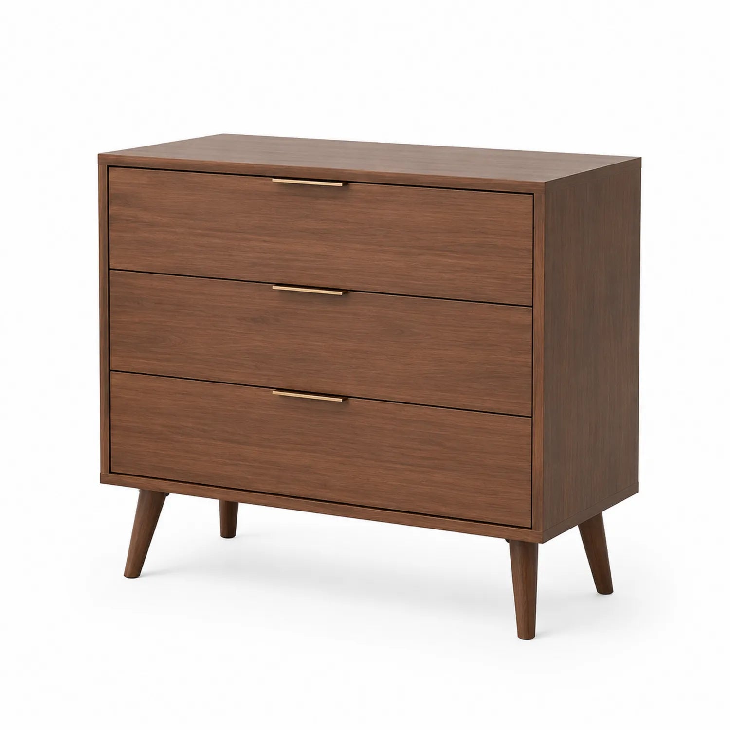 Cómoda de Madera con 3 Cajones Marrón 80x40x90 cm