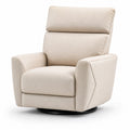 Sillón reclinable giratorio de tela beige 90x85x100 cm