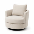 Silla Giratoria Redonda de Tela con Base de Metal