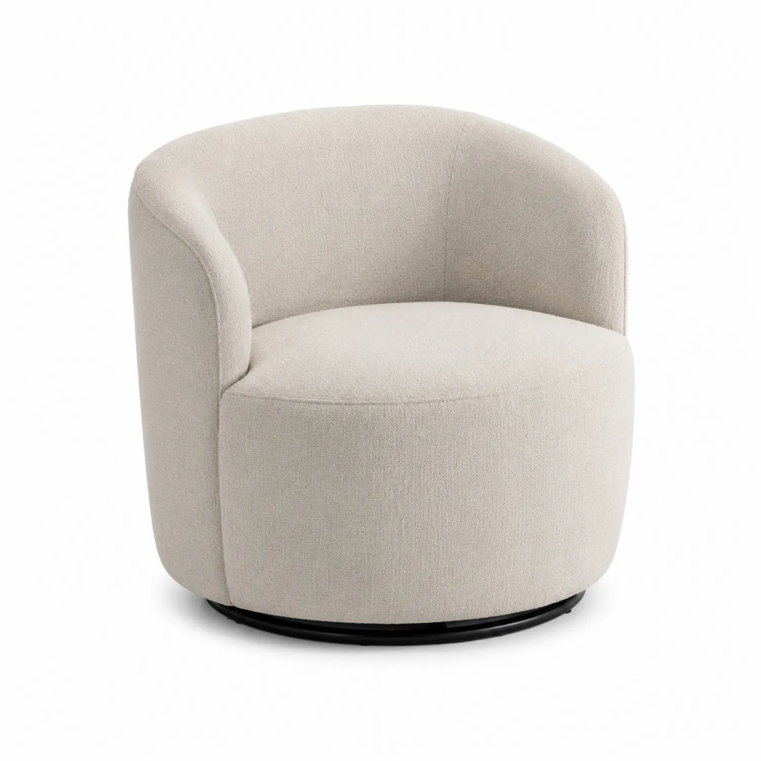 Sillón Giratorio de Poliéster Beige