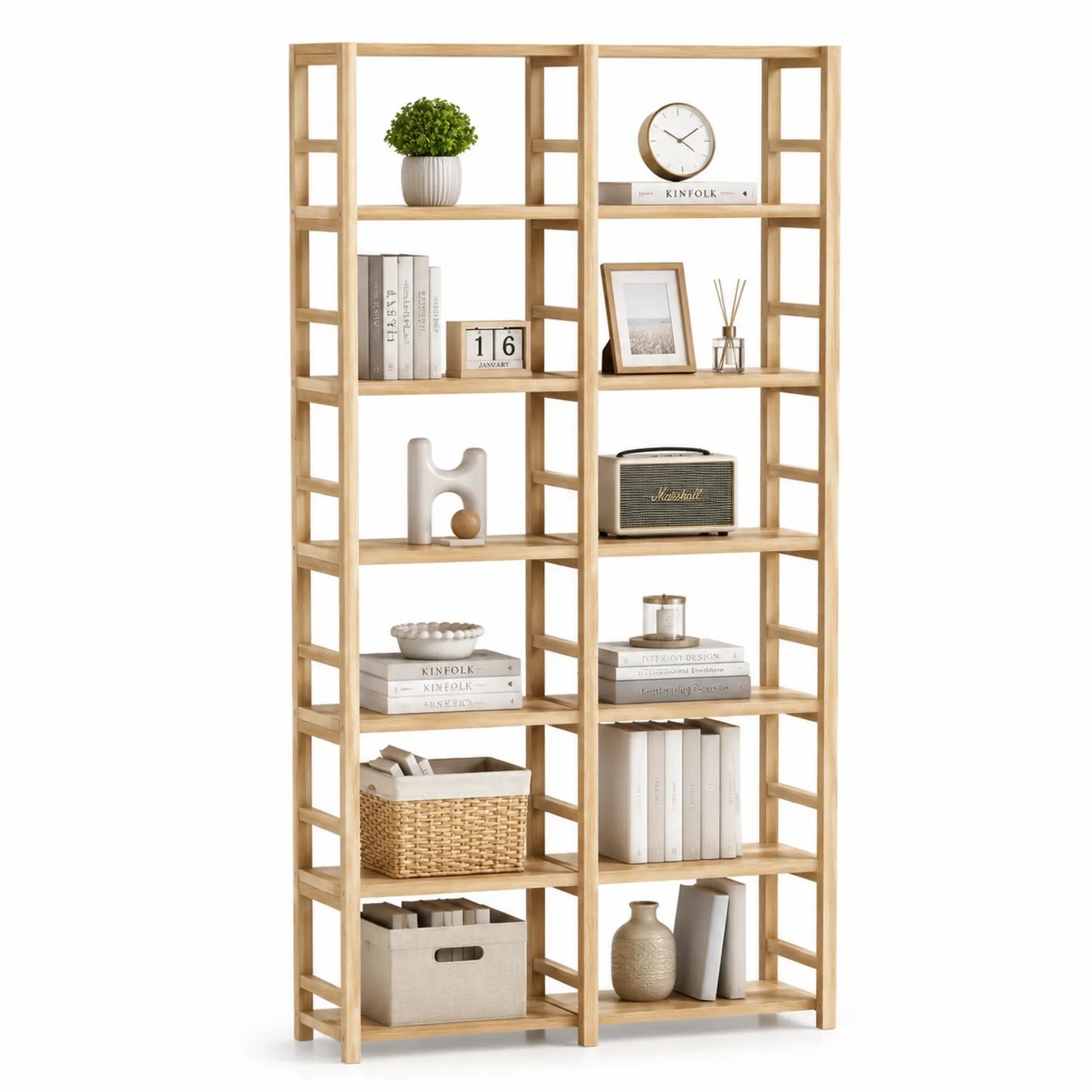 Estantería de Madera Maciza de 5 Niveles para Uso Interior