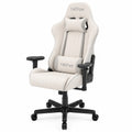 Silla de juego ergonómica de cuero sintético beige