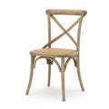 Silla de Madera de Roble con Asiento de Ratán