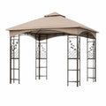 Pérgola Hexagonal de Metal con Techo de Poliéster