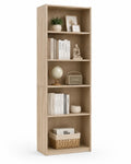 Estantería de Madera Roble con 5 Estantes 180x70x24 cm