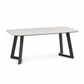 Mesa de mármol sintético y patas de metal 180x90x75 cm