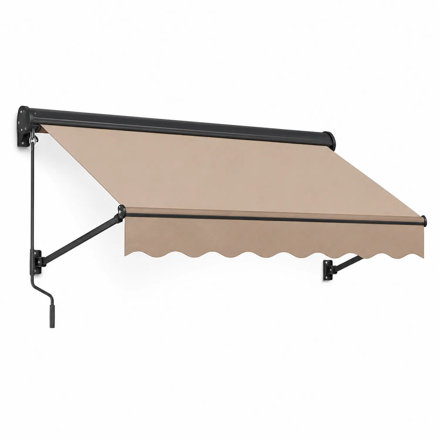 Toldo retráctil 300x250 cm con estructura de acero y poliéster