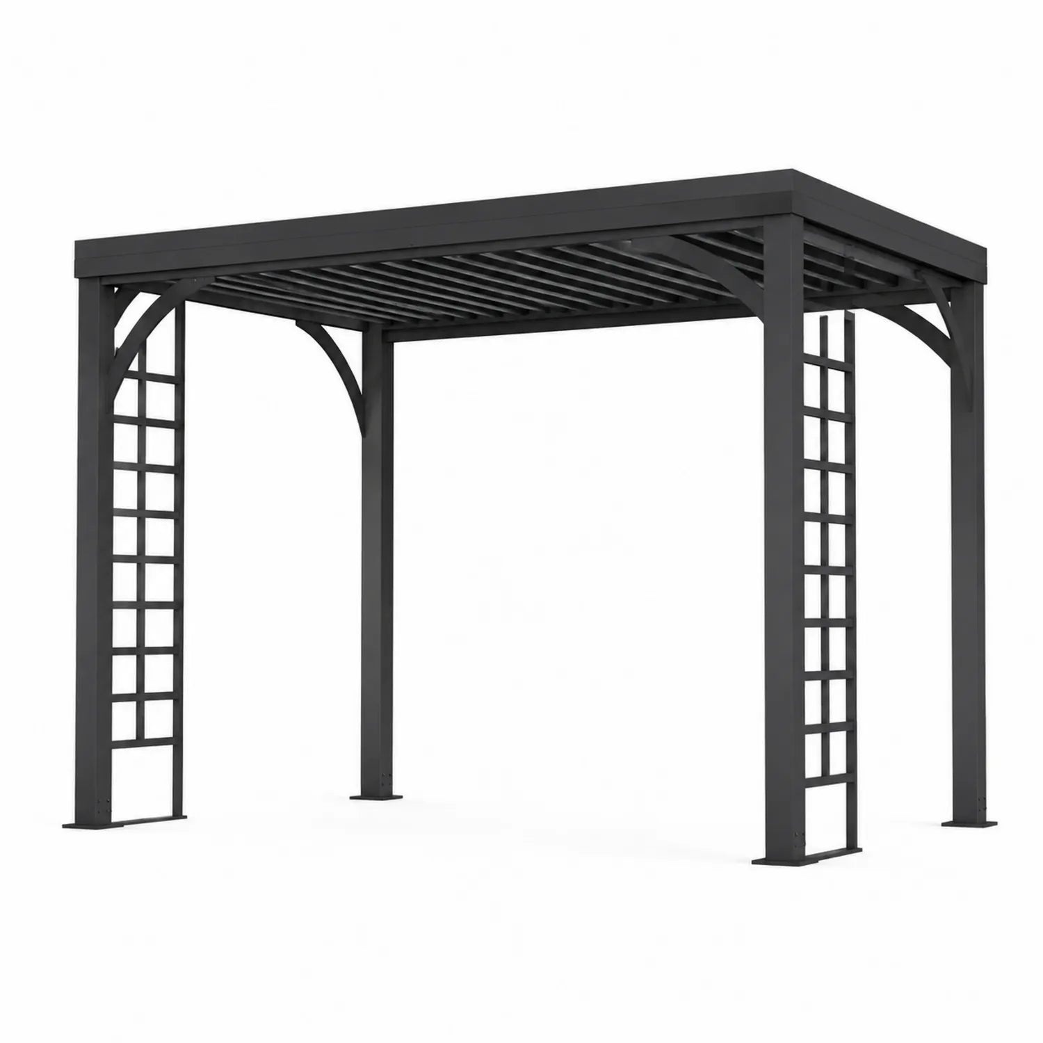 Pérgola de Metal Negro 300x400x250 cm