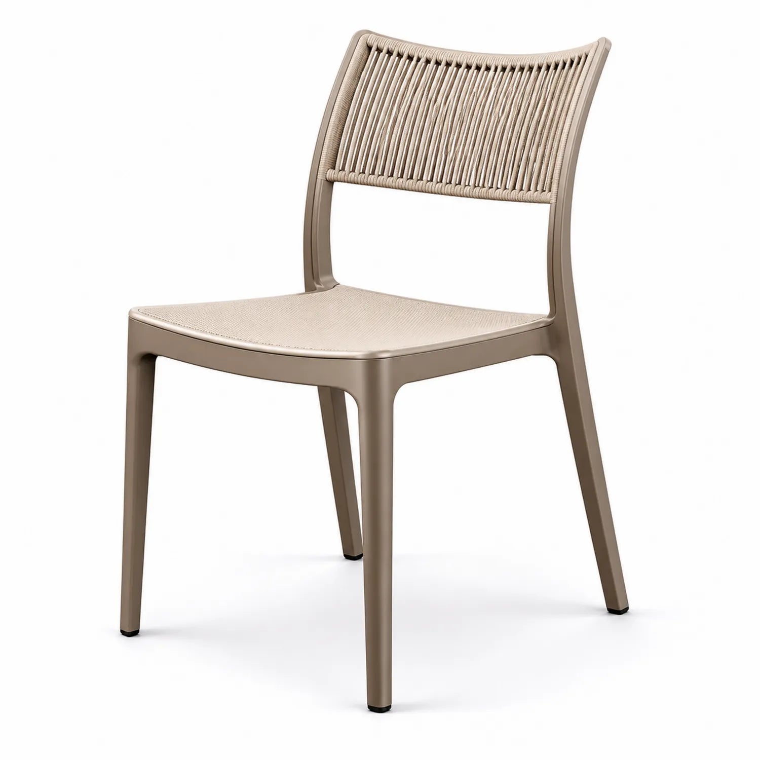 Silla de Polipropileno y Cuerda Sintética Beige 82 cm
