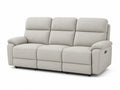 Sofá reclinable 3 plazas tela lino beige 200x90x100cm