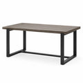 Mesa de comedor de madera y metal 180x90x75 cm